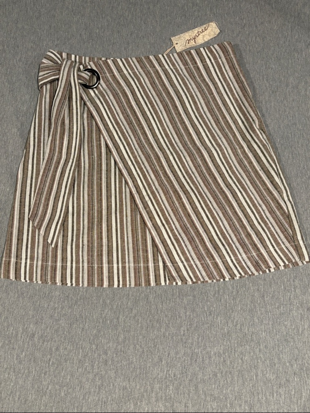 NWT Mystree Wrap Skirt with Ring Tie - Earth Tones